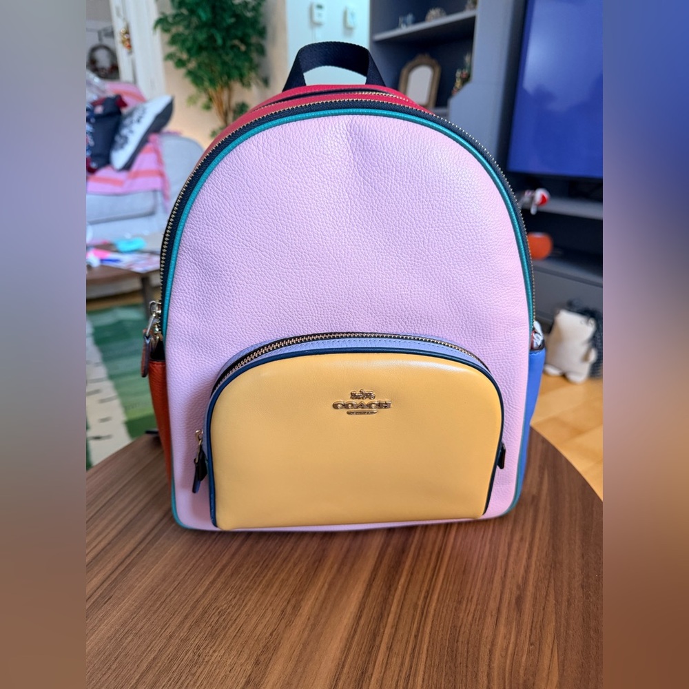 ✨RARE✨ COACH Court Backpack In Colorblock - Picture 9 of 10